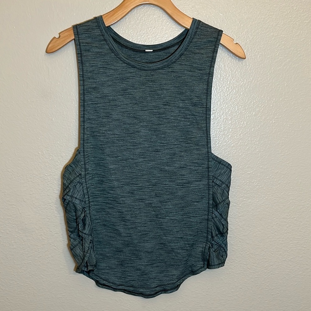Lululemon Athletica Green Criss Cross Tank Top